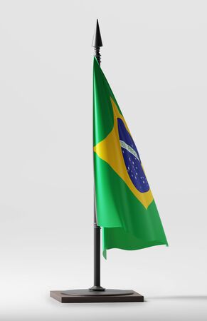 BRAZIL NATIONAL FLAG ARTWORK ,BRAZILIAN COLORS (3D RENDER)の写真素材