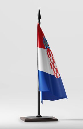 CROATIA NATIONAL FLAG ARTWORK ,CROATIAN COLORS (3D RENDER)の写真素材