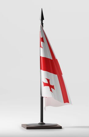 GEORGIA NATIONAL FLAG ARTWORK ,GEORGIAN COLORS (3D RENDER)の写真素材