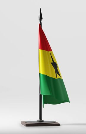 GHANA NATIONAL FLAG ARTWORK ,GHANAIAN COLORS (3D RENDER)の写真素材