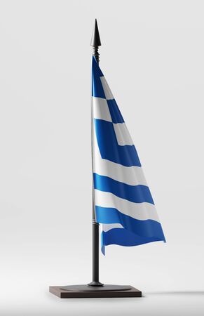 GREECE NATIONAL FLAG ARTWORK ,GREEK COLORS (3D RENDER)の写真素材
