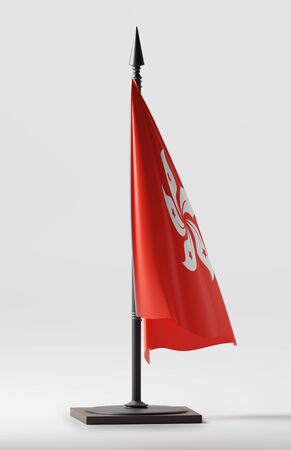 HONGKONG NATIONAL FLAG ARTWORK ,HONG-KONG COLORS (3D RENDER)の写真素材