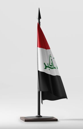 IRAQ NATIONAL FLAG ARTWORK ,IRAQI COLORS (3D RENDER)の写真素材