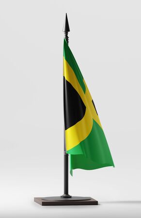 JAMAICA NATIONAL FLAG ARTWORK ,JAMAICAN COLORS (3D RENDER)の写真素材