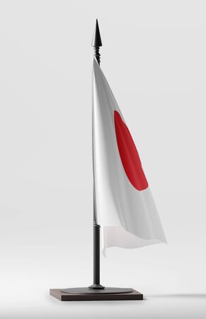 JAPAN NATIONAL FLAG ARTWORK ,JAPANESE COLORS (3D RENDER)の写真素材