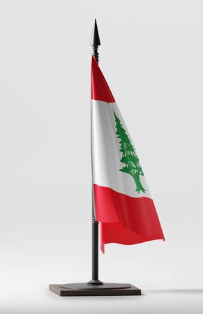 LEBANON NATIONAL FLAG ARTWORK ,LEBANESE COLORS (3D RENDER)の写真素材