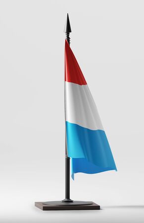 LUXEMBOURG NATIONAL FLAG ARTWORK ,LUXEMBOURGISH COLORS (3D RENDER)の写真素材