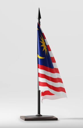 MALAYSIA NATIONAL FLAG ARTWORK ,MALAYSIAN COLORS (3D RENDER)の写真素材