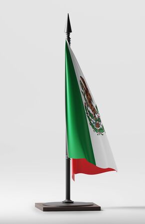 MEXICO NATIONAL FLAG ARTWORK ,MEXICAN COLORS (3D RENDER)の写真素材