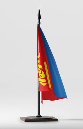 MONGOLIA NATIONAL FLAG ARTWORK ,MONGOLIAN COLORS (3D RENDER)の写真素材