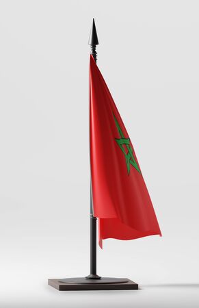 MOROCCO NATIONAL FLAG ARTWORK ,MOROCCAN COLORS (3D RENDER)の写真素材
