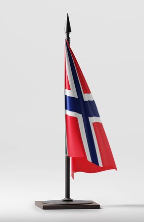 NORWAY NATIONAL FLAG ARTWORK ,NORWEGIAN COLORS (3D RENDER)の写真素材