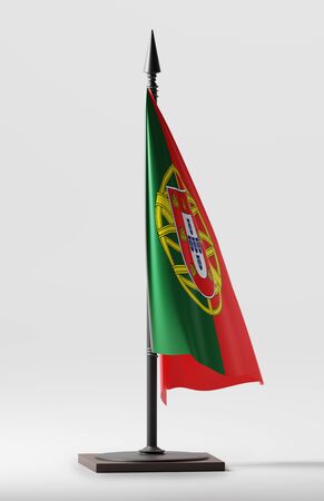PORTUGAL NATIONAL FLAG ARTWORK ,PORTUGUESE COLORS (3D RENDER)の写真素材