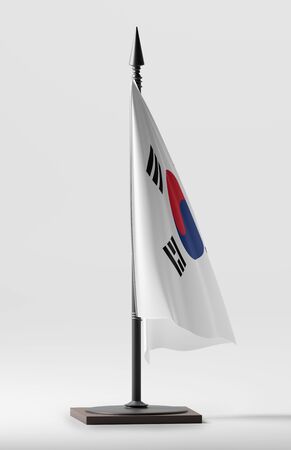 SKOREA2 NATIONAL FLAG ARTWORK ,SOUTH KOREAN COLORS (3D RENDER)の写真素材