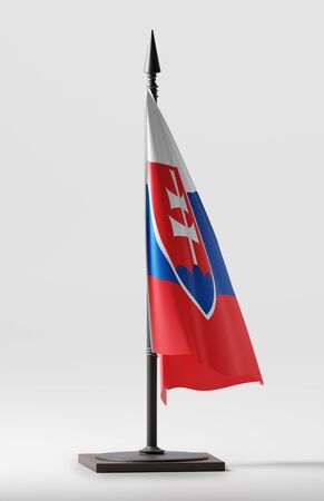 SLOVAKIA NATIONAL FLAG ARTWORK ,SLOVAK COLORS (3D RENDER)の写真素材