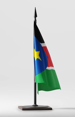 SOUTHSUDAN NATIONAL FLAG ARTWORK ,SOUTH SUDAN COLORS (3D RENDER)の写真素材