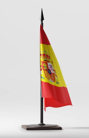 SPAIN NATIONAL FLAG ARTWORK ,SPANISH COLORS (3D RENDER)の写真素材
