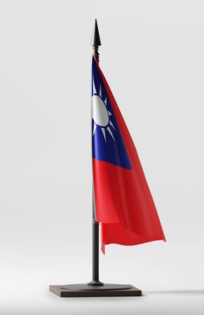 TAIWAN NATIONAL FLAG ARTWORK ,TAIWANESE COLORS (3D RENDER)の写真素材