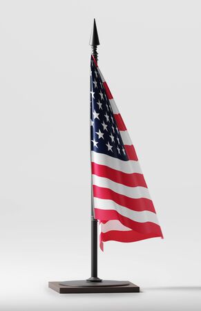 USA NATIONAL FLAG ARTWORK ,AMERICAN COLORS (3D RENDER)の写真素材