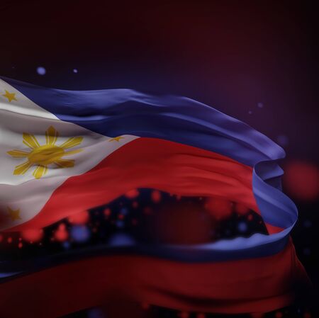 PHILIPPINES NATIONAL FLAG ARTWORK ,FILIPINO COLORS (3D RENDER)の写真素材