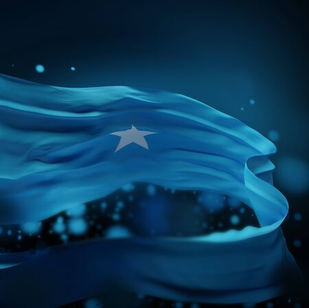 SOMALIA NATIONAL FLAG ARTWORK ,SOMALIAN COLORS (3D RENDER)の写真素材