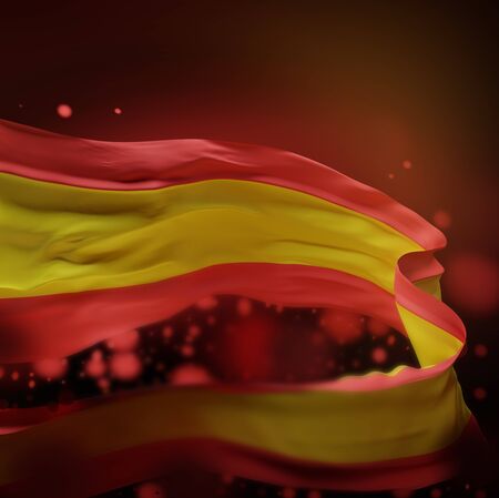SPAIN2 NATIONAL FLAG ARTWORK ,SPANISH COLORS (3D RENDER)の写真素材