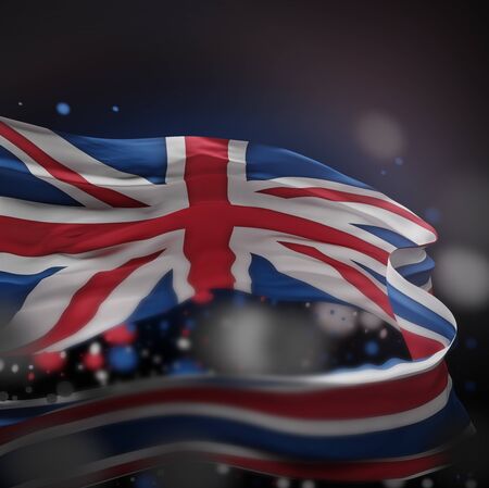 UK NATIONAL FLAG ARTWORK ,UNITED KINGDOM COLORS (3D RENDER)の写真素材
