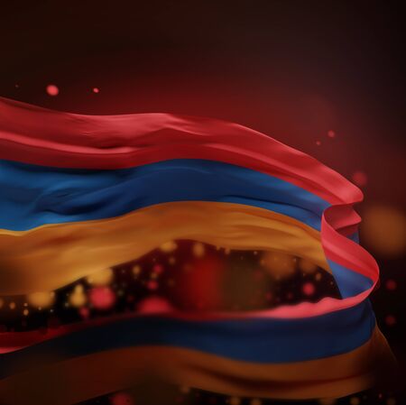 ARMENIA NATIONAL FLAG ARTWORK ,ARMENIAN COLORS (3D RENDER)の写真素材