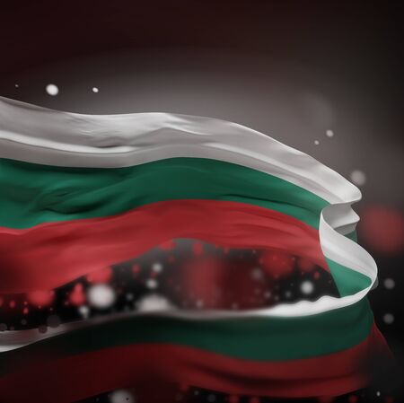 BULGARIA NATIONAL FLAG ARTWORK ,BULGARIAN COLORS (3D RENDER)の写真素材