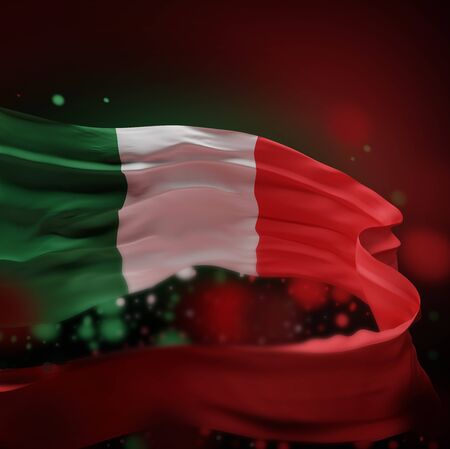 ITALY NATIONAL FLAG ARTWORK ,ITALIAN COLORS (3D RENDER)の写真素材