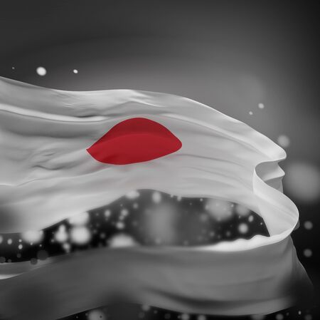 JAPAN NATIONAL FLAG ARTWORK ,JAPANESE COLORS (3D RENDER)の写真素材