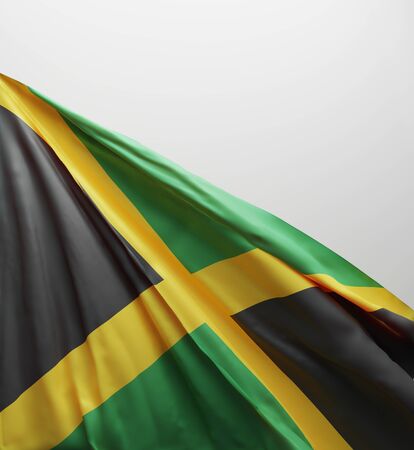 JAMAICA NATIONAL FLAG ARTWORK ,JAMAICAN COLORS (3D RENDER)の写真素材