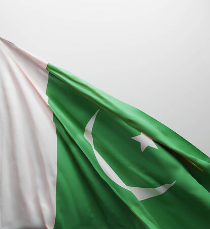 Pakistani Flag, Pakistan National Colors Background  <<3D Rendering>>の写真素材