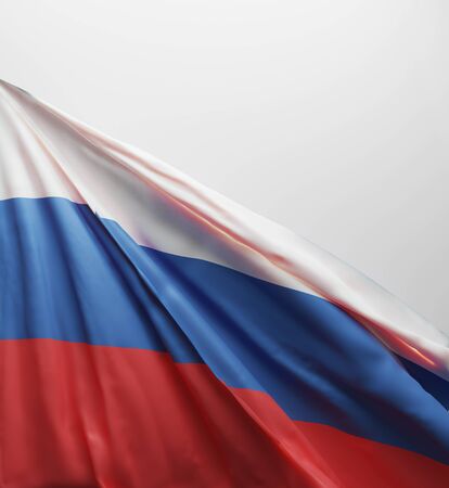 Russian Flag, Russia National Colors Background  <<3D Rendering>>の写真素材