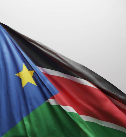  South Sudan Flag, Southsudan National Colors Background  <<3D Rendering>>の写真素材