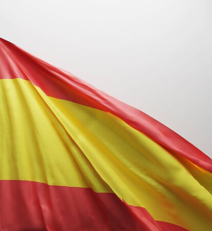 Spanish Flag, Spain National Colors Background  <<3D Rendering>>の写真素材