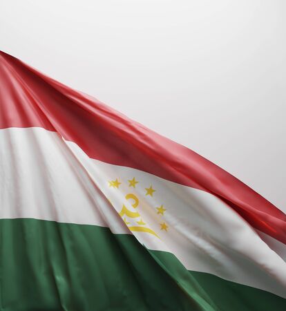 Tajiki Flag, Tajikistan National Colors Background  <<3D Rendering>>の写真素材