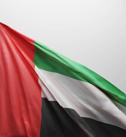  United Arab Emirates Flag, Uae National Colors Background  <<3D Rendering>>の写真素材