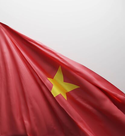 Vietnamese Flag, Vietnam National Colors Background  <<3D Rendering>>の写真素材