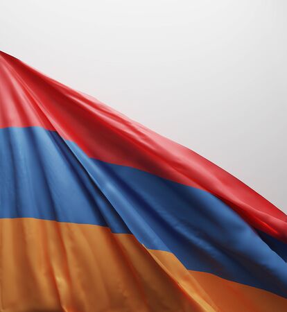 Armenian Flag, Armenia National Colors Background  <<3D Rendering>>の写真素材