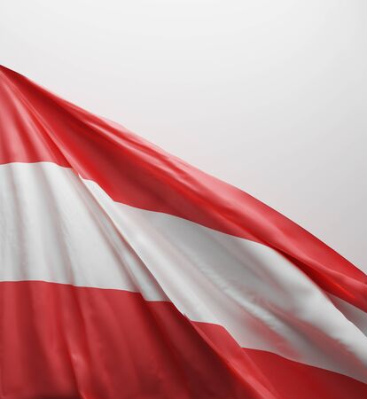 Austrian Flag, Austria National Colors Background  <<3D Rendering>>の写真素材