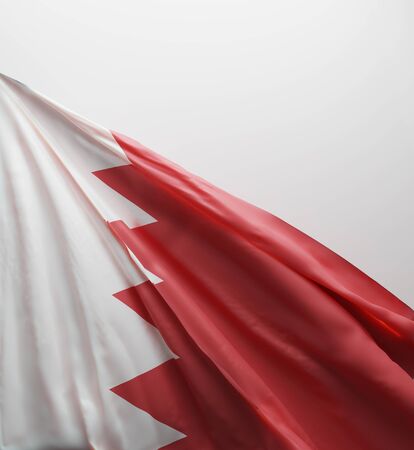 Bahraini Flag, Bahrain National Colors Background  <<3D Rendering>>の写真素材