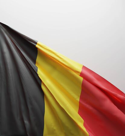 Belgian Flag, Belgium National Colors Background  <<3D Rendering>>の写真素材