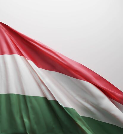 Hungarian Flag, Hungary National Colors Background  <<3D Rendering>>の写真素材