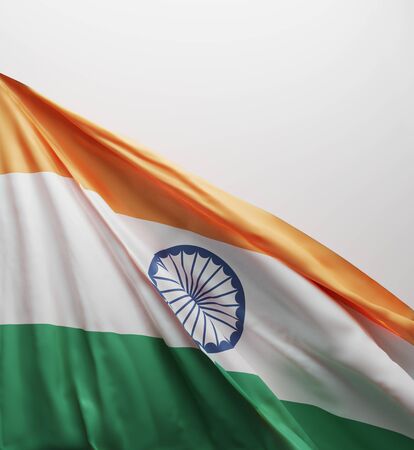 Indian Flag, India National Colors Background  <<3D Rendering>>の写真素材