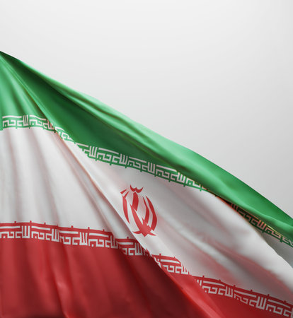 Iranian Flag, Iran National Colors Background  <<3D Rendering>>の写真素材