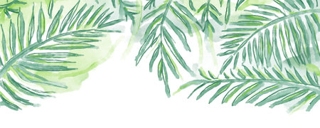 Abstract Water Color Plant Illustration, decorative Artwork (JPG ILLUSTRATION) Digital Artの写真素材