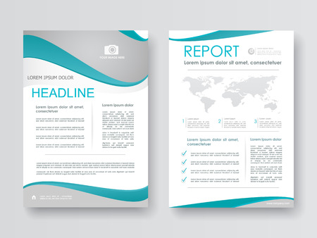 template brochures, annual report,  presentations, leaflet, magazine a4 size.のイラスト素材