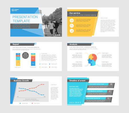 Set of color infographic elements for presentation templates. Leaflet, Annual report, book cover design. Brochure, layout, Flyer layout template design.のイラスト素材