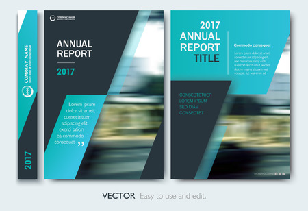Cover design annual report,vector template brochures, flyers, presentations, leaflet, magazine a4 size. Green abstract backgroundのイラスト素材